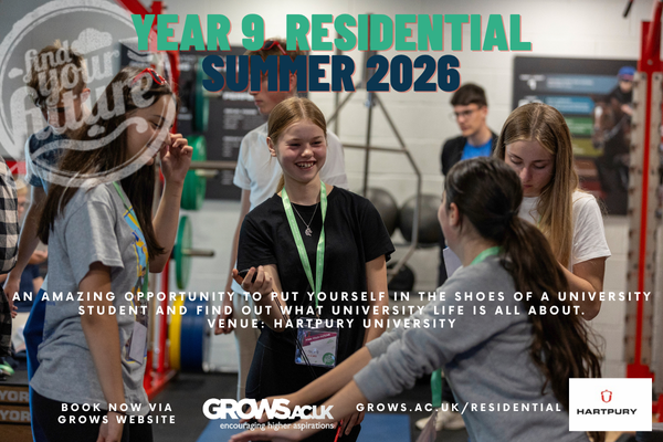 GROWS x Hartpury Year 9 University Residential 2026