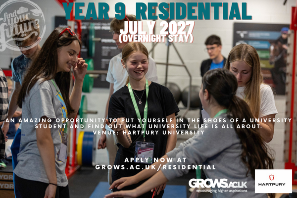 GROWS x Hartpury Year 9 University Residential 2027